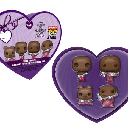 Nightmare Before Christmas Valentine (Chocolate) Pocket Pop Keychains 4 Pack